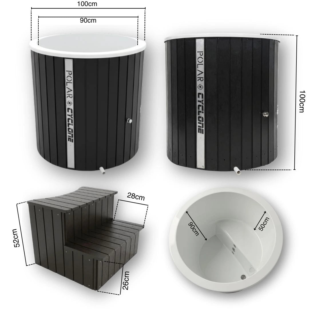 Polar Cyclone - Wood Ice Bath (Black)
