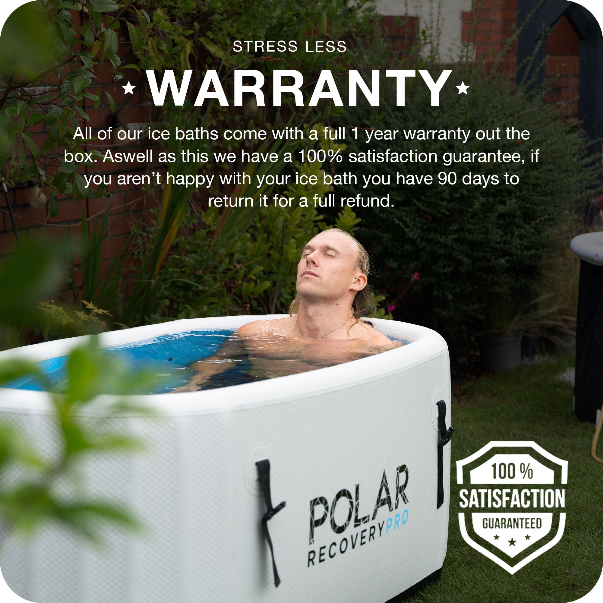 Premium Portable Ice Bath – 195+ Litre, 1-Person Black PVC Cold Plunge Tub, No Assembly Required