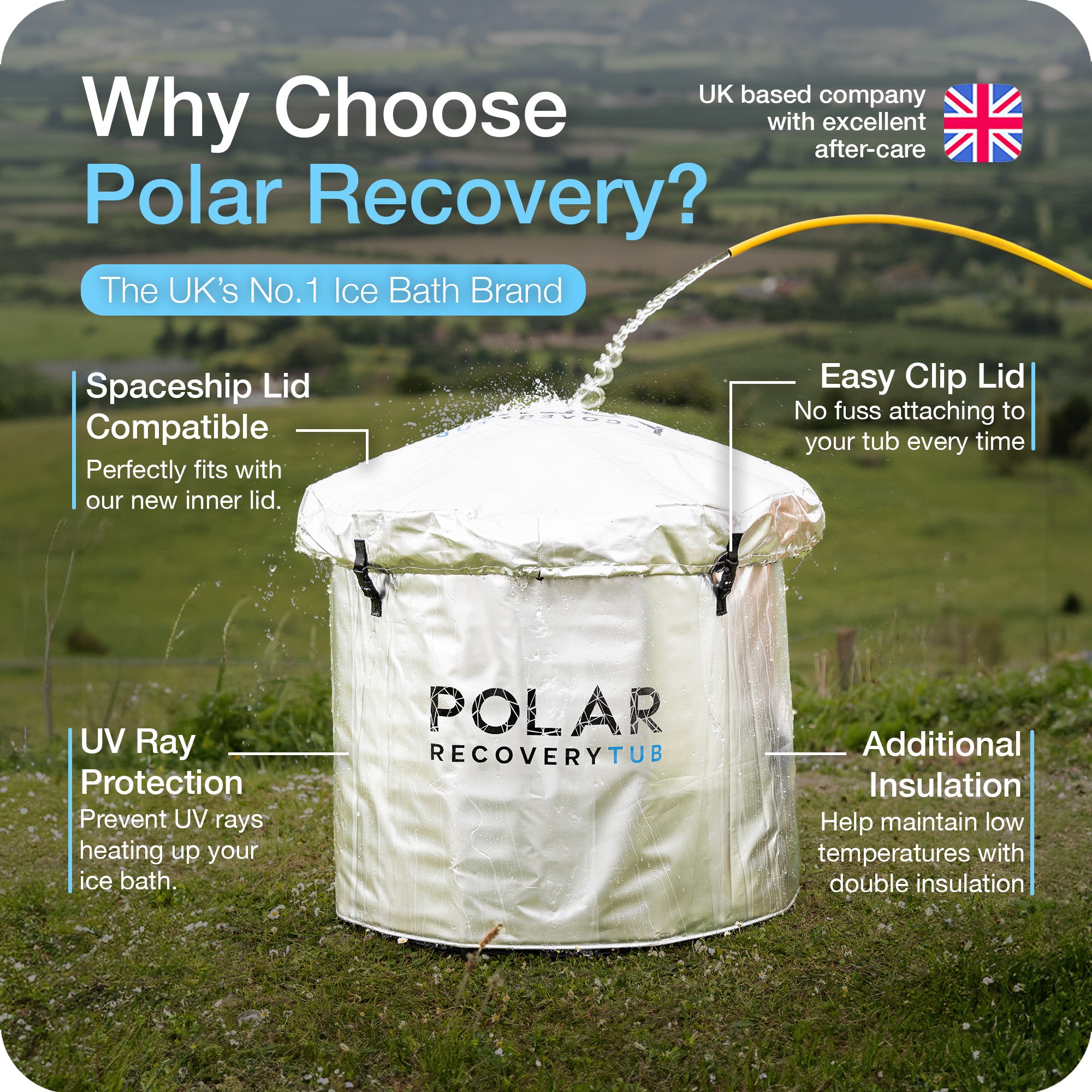 Round Polar Recovery™ Ice Bath Spaceship Cover