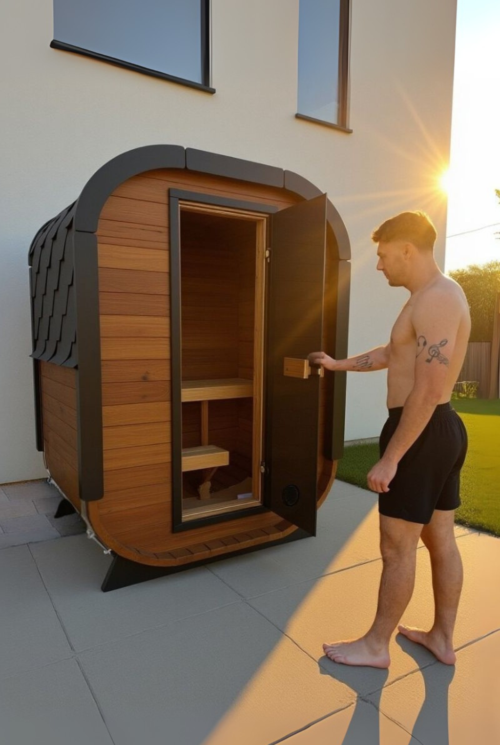 Sauna cube + Free Glass Front Upgrade