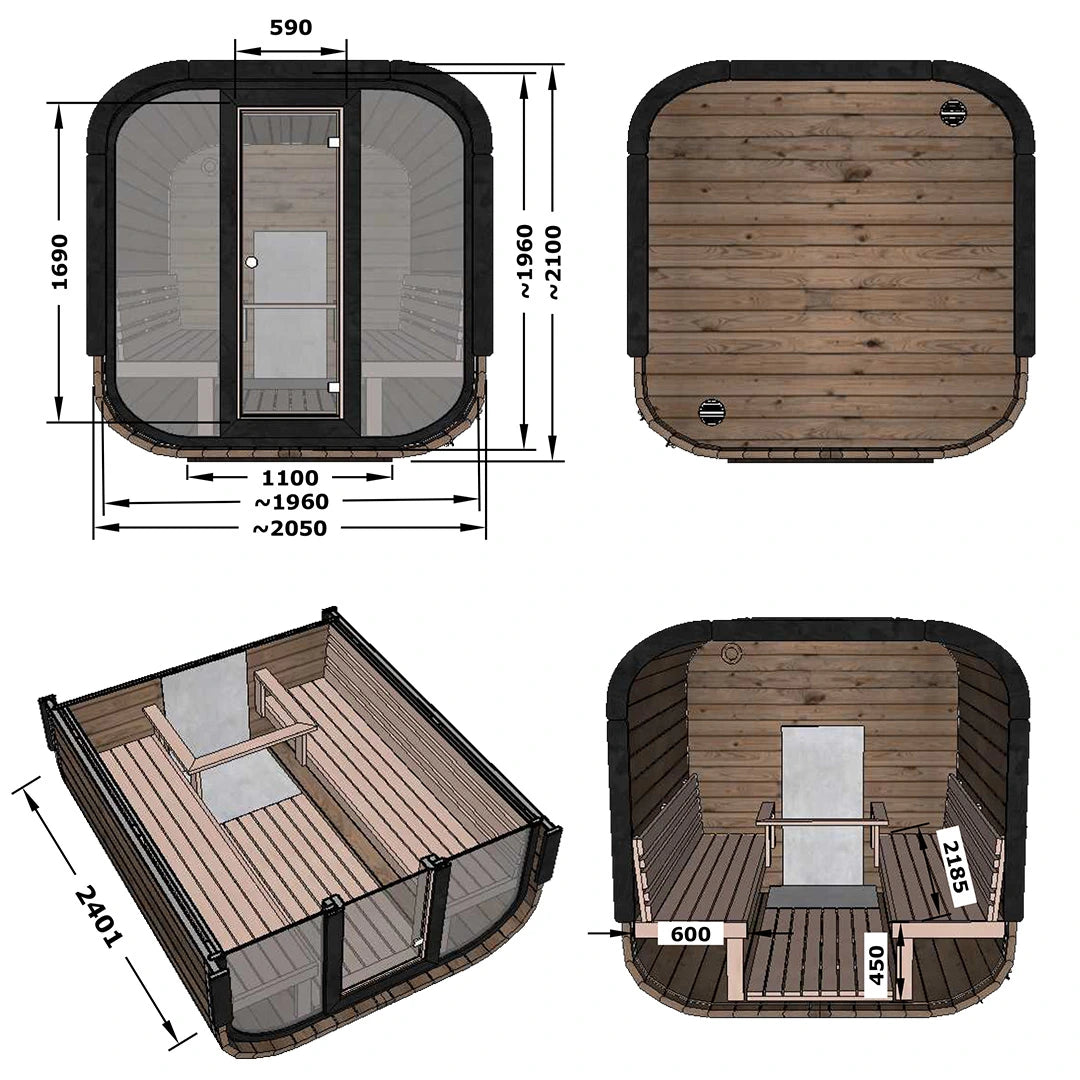 sauna cube 8 person