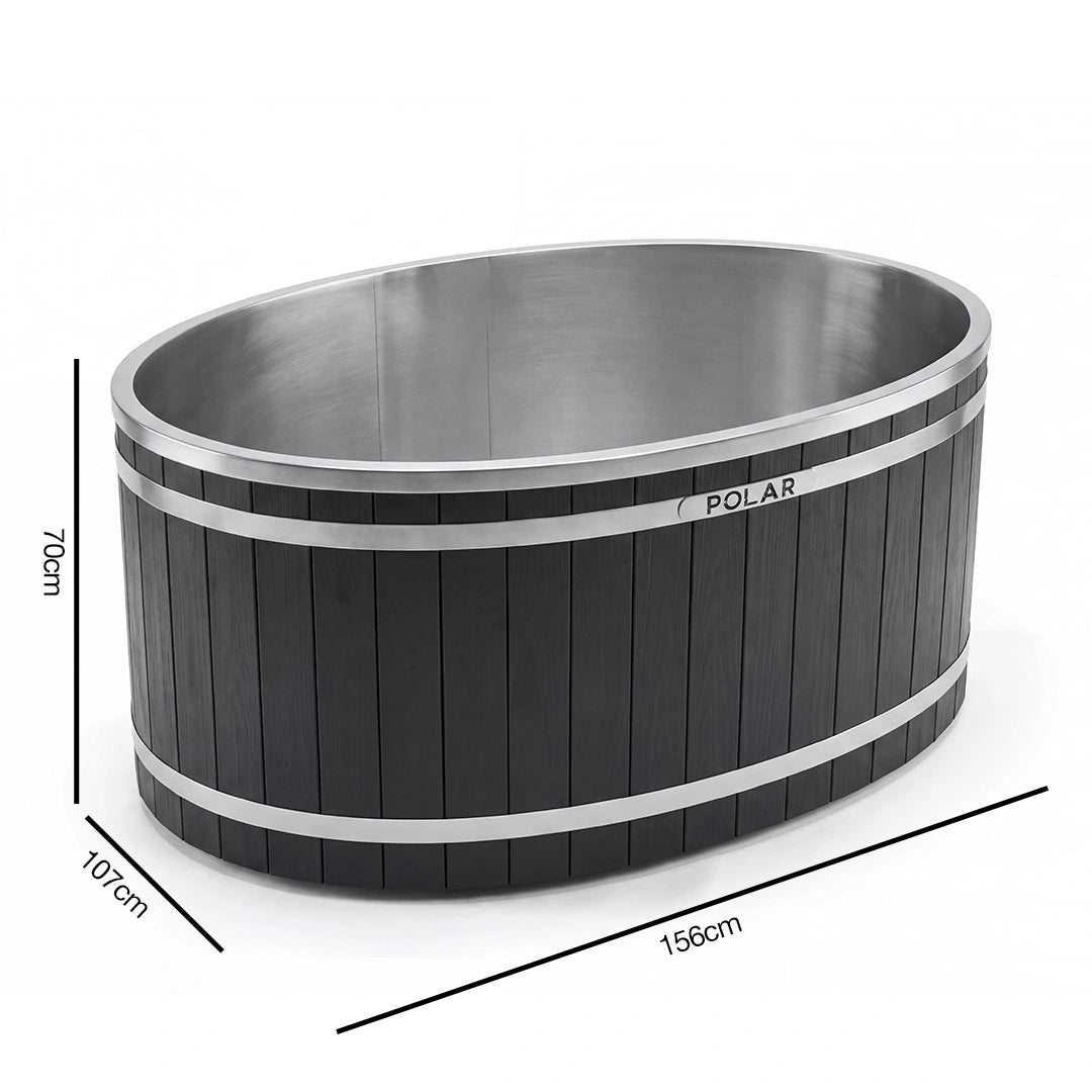 Polar Plunge Cedar Ice Bath (Black)