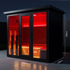 Polar Eclipse 5 Person Outdoor Infrared Sauna