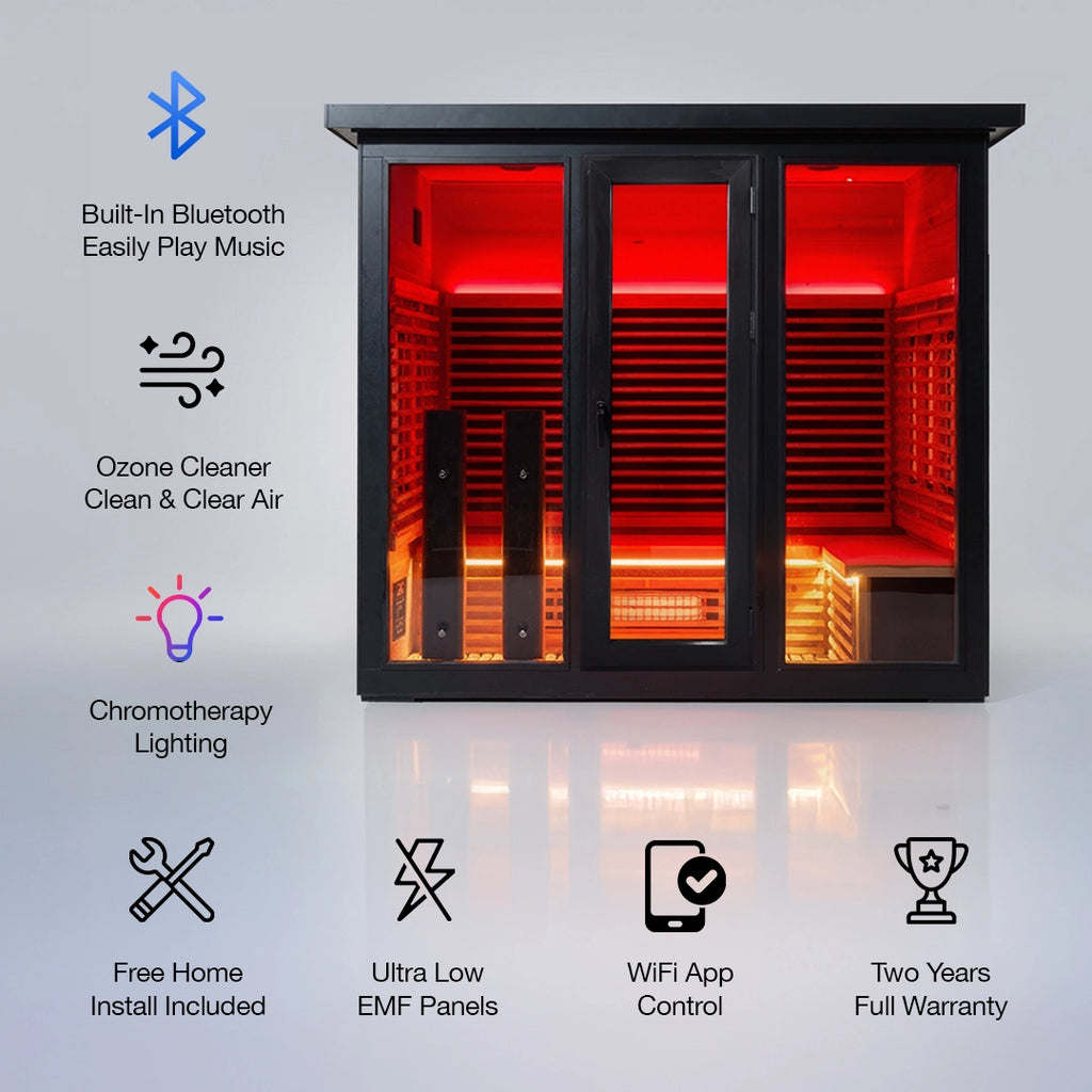Polar Eclipse 5 Person Outdoor Infrared Sauna