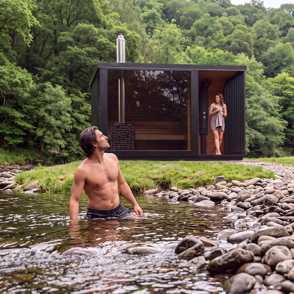 Polar Cove Large Sauna With Outdoor Shower