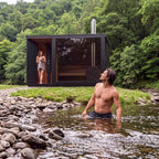 Polar Cove Large Sauna With Outdoor Shower On Left Side