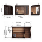 Polar Cove Large Sauna With Outdoor Shower