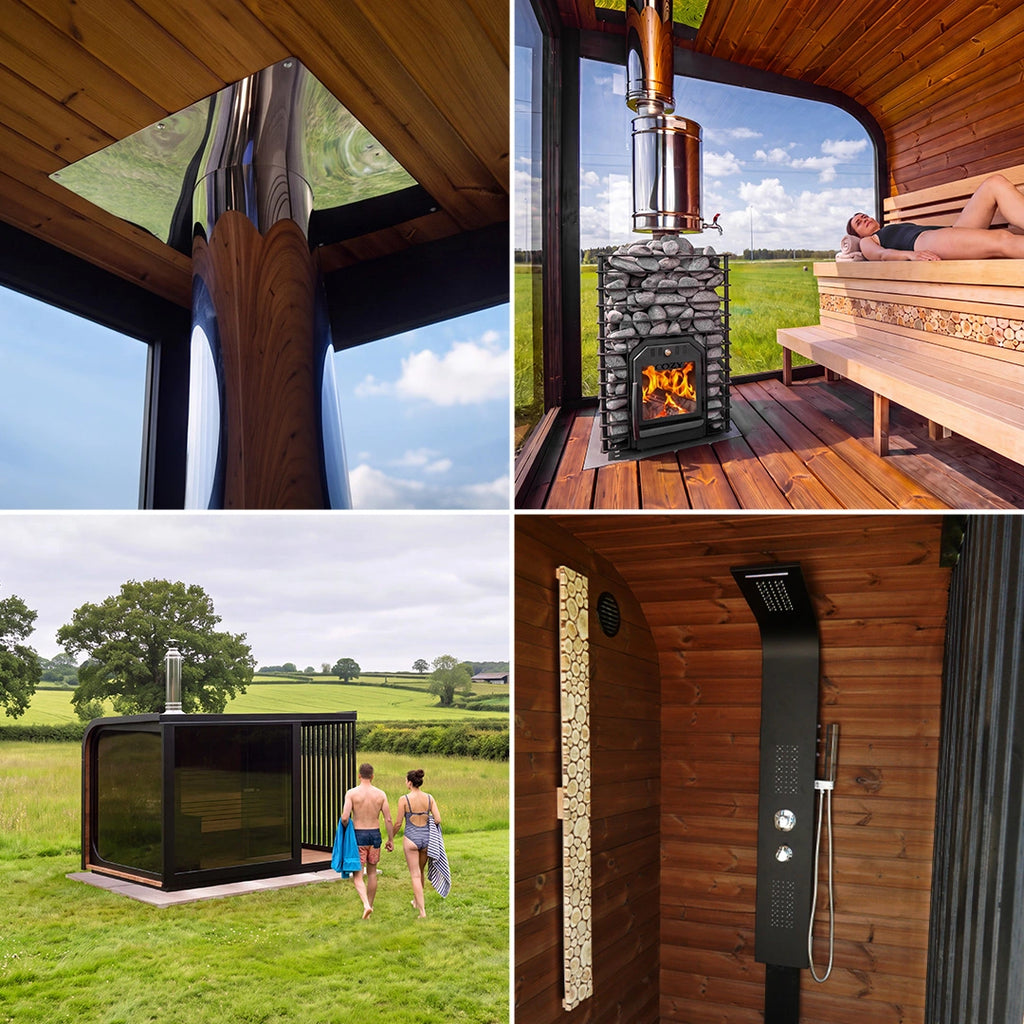 Polar Cove Large Sauna With Outdoor Shower