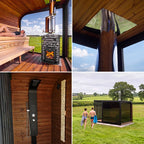 Polar Cove Large Sauna With Outdoor Shower On Left Side