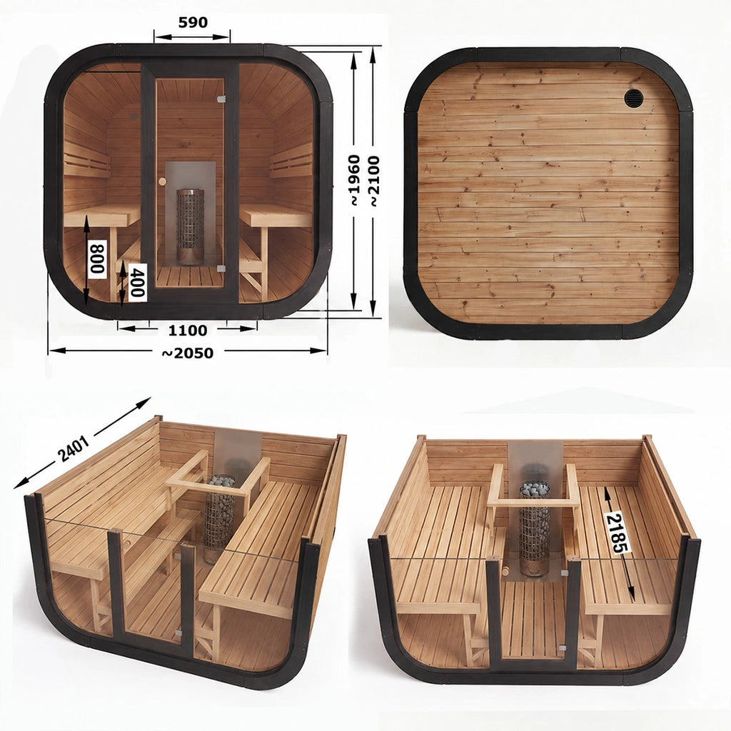 Polar Recovery Sauna Cube 6-8 Person Outdoor Sauna