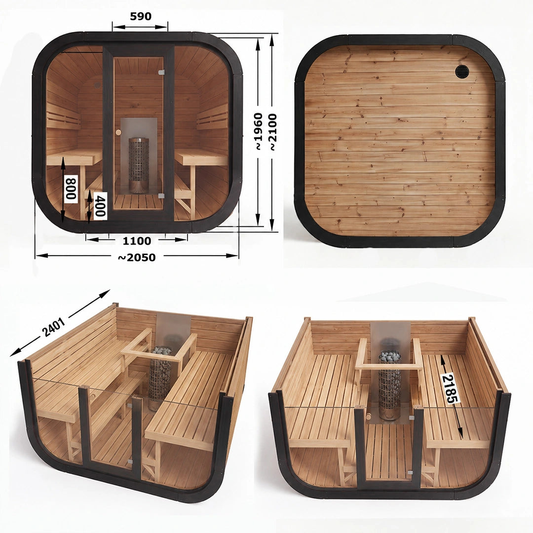 Polar Recovery Sauna Cube 6-8 Person Outdoor Sauna