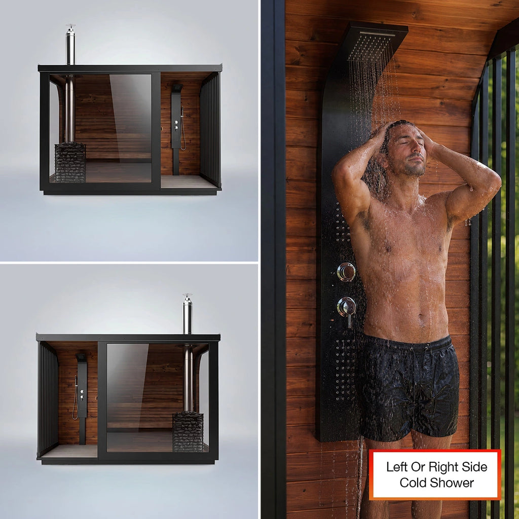Polar Cove Large Sauna With Outdoor Shower
