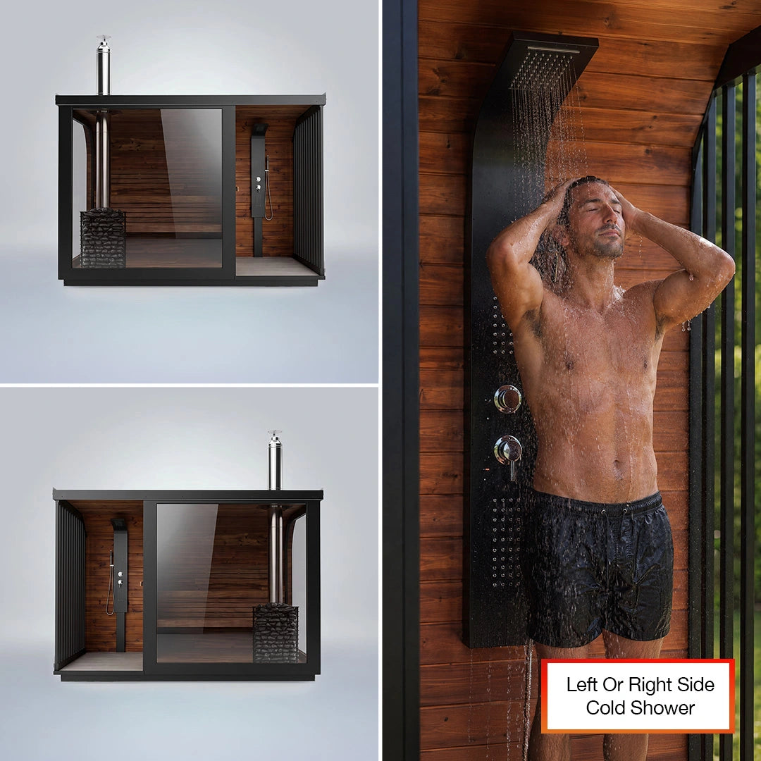 Polar Cove Large Sauna With Outdoor Shower