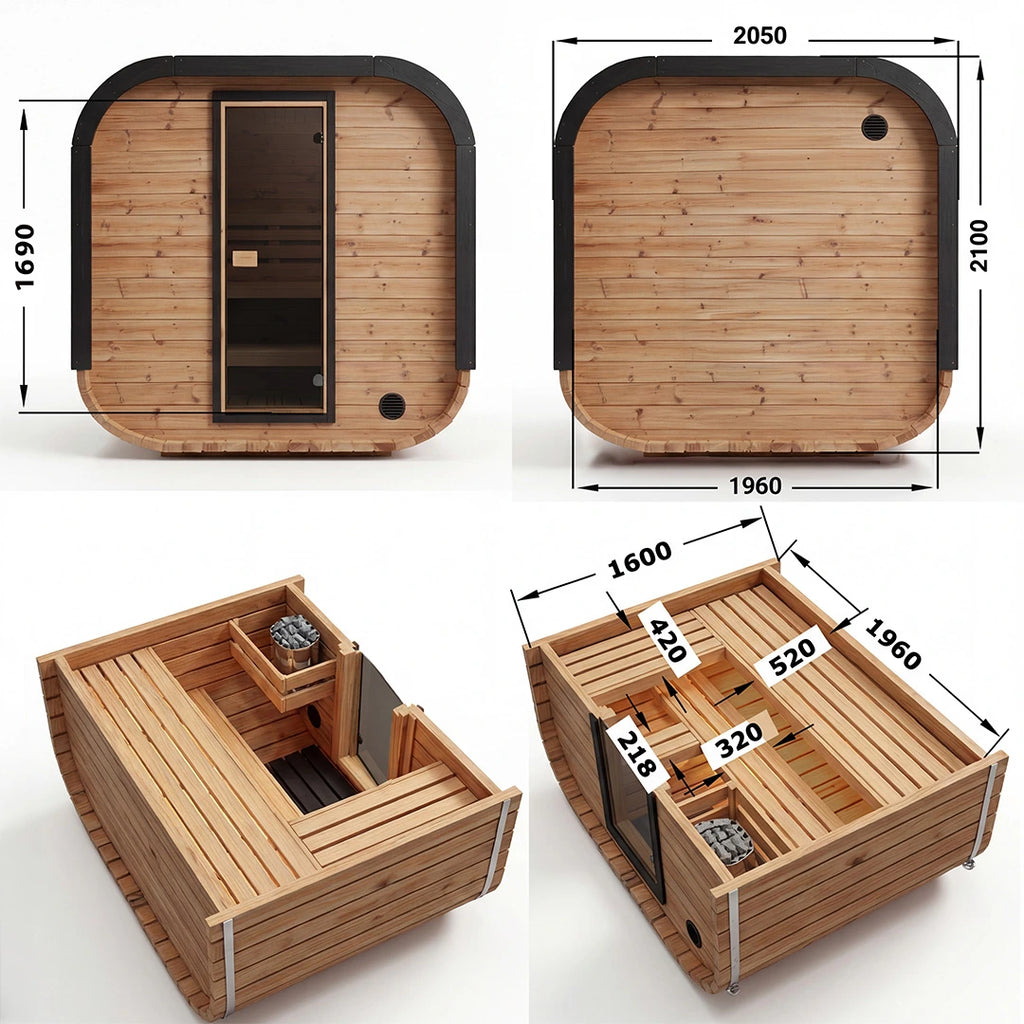 Polar Recovery Sauna Cube - 3-5 Person Outdoor Sauna