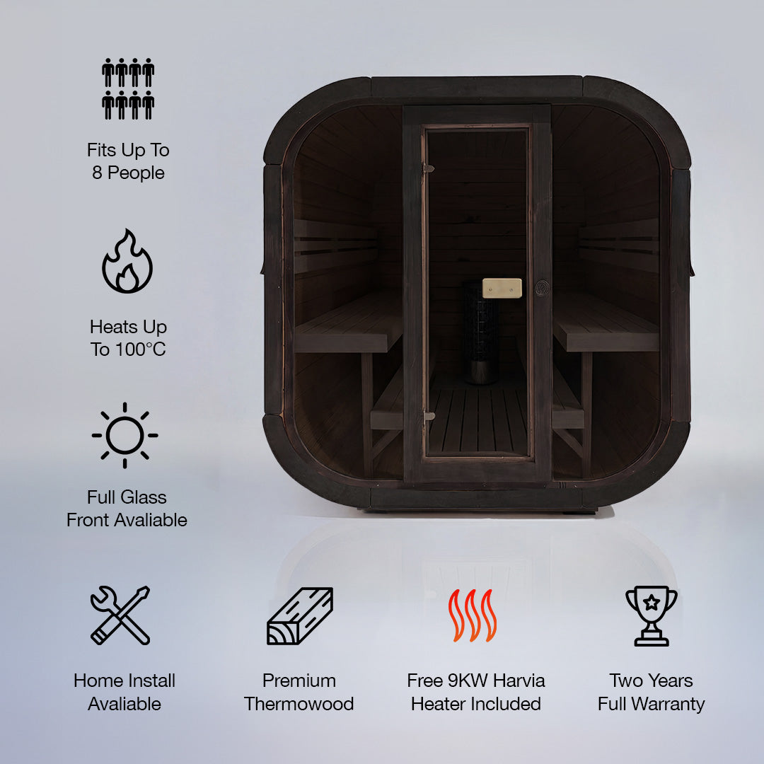 Polar Recovery Sauna Cube 6-8 Person Outdoor Sauna
