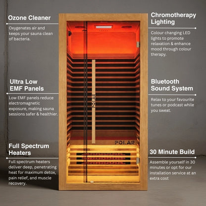 Polar Recovery Nova 1 Person Infrared Sauna